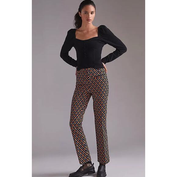 Anthropologie The Essential Kick Flare Trouser Pant Multi Size 2 - Picture 1 of 10